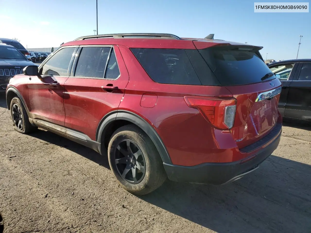 1FMSK8DH0MGB69090 2021 Ford Explorer Xlt