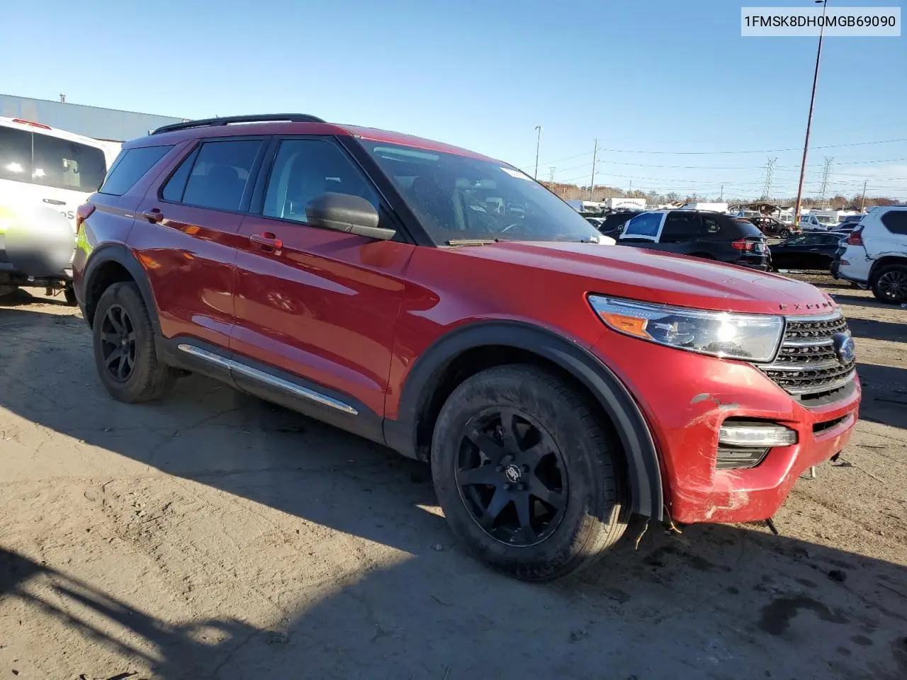 1FMSK8DH0MGB69090 2021 Ford Explorer Xlt