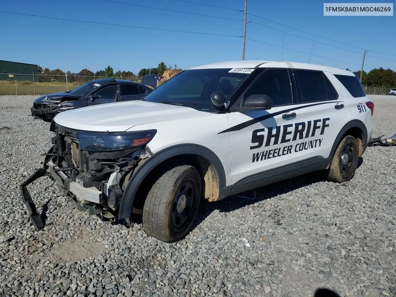 1FM5K8AB1MGC46269 2021 Ford Explorer Police Interceptor
