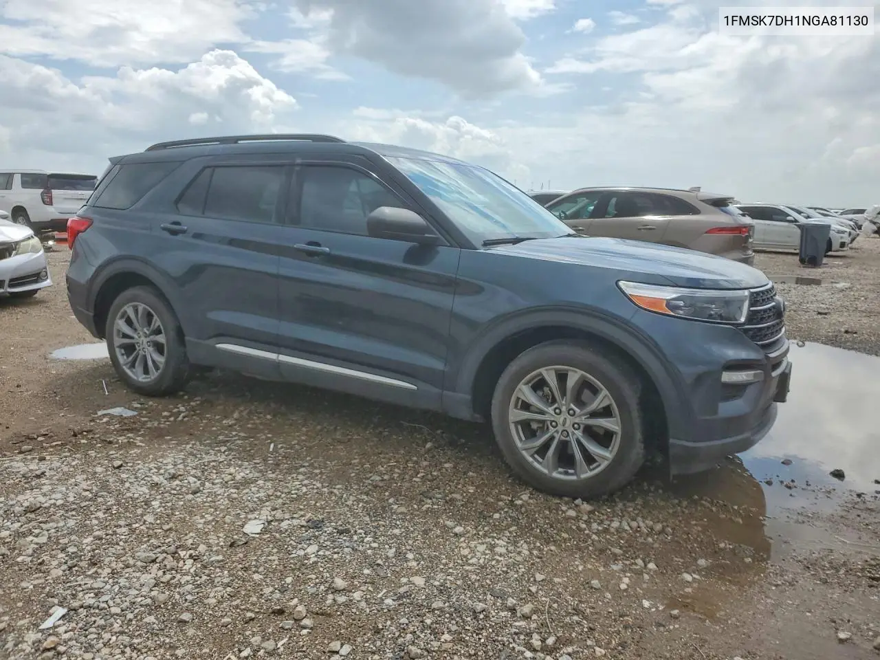 2022 Ford Explorer Xlt VIN: 1FMSK7DH1NGA81130 Lot: 50504146