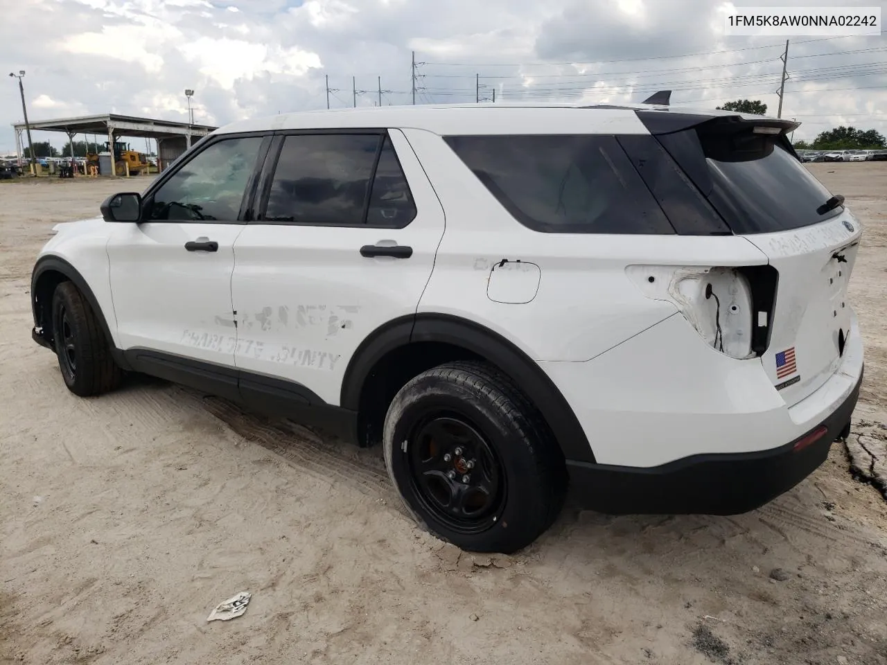 1FM5K8AW0NNA02242 2022 Ford Explorer Police Interceptor