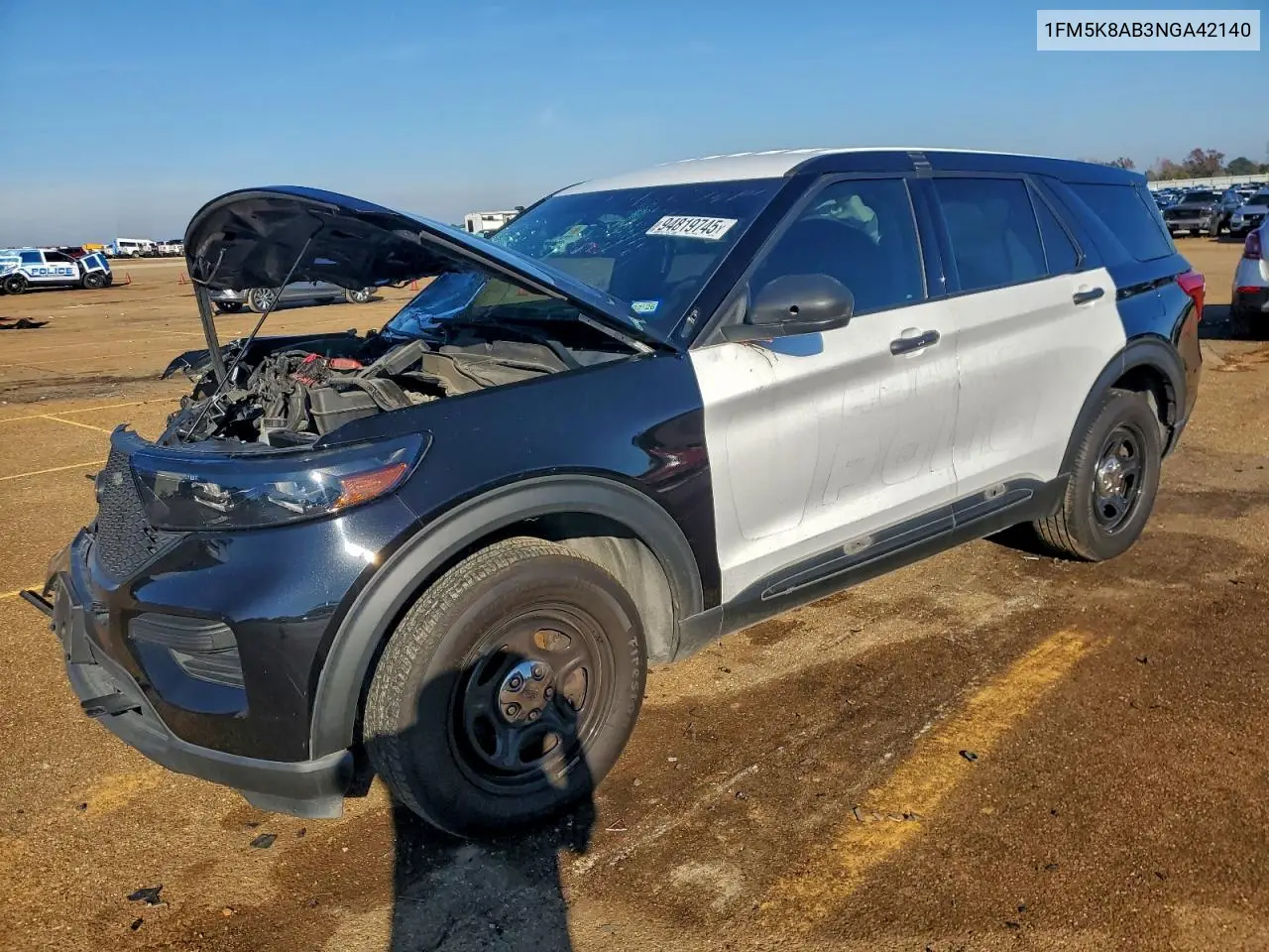1FM5K8AB3NGA42140 2022 Ford Explorer Police Interceptor
