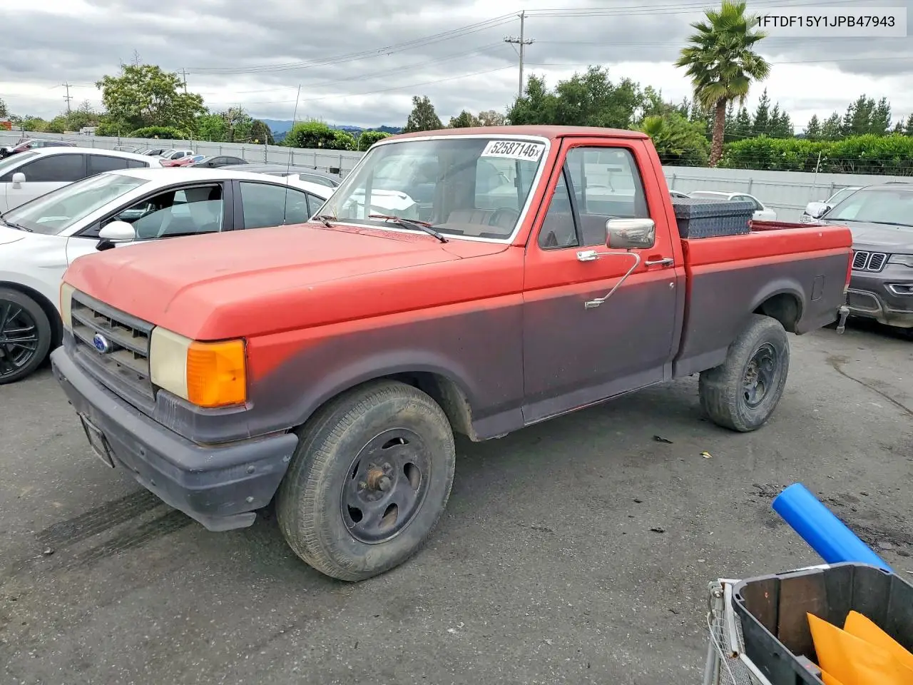 1988 Ford F150 VIN: 1FTDF15Y1JPB47943 Lot: 52587146
