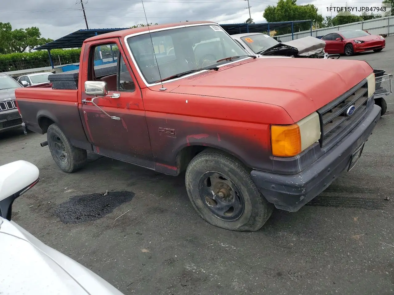 1988 Ford F150 VIN: 1FTDF15Y1JPB47943 Lot: 52587146
