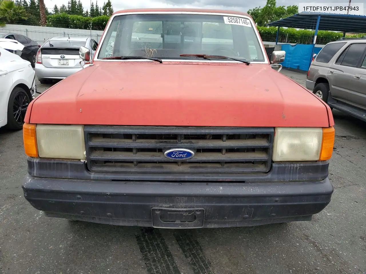 1988 Ford F150 VIN: 1FTDF15Y1JPB47943 Lot: 52587146