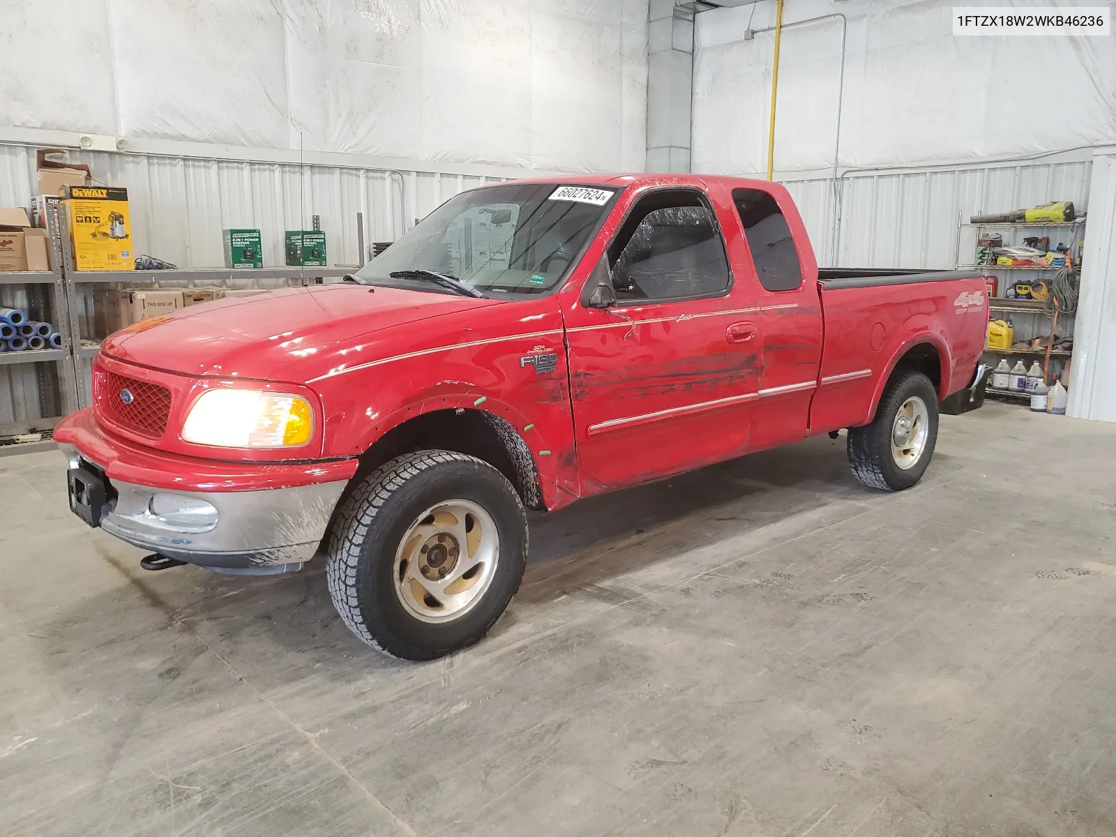 1998 Ford F150 VIN: 1FTZX18W2WKB46236 Lot: 66027624