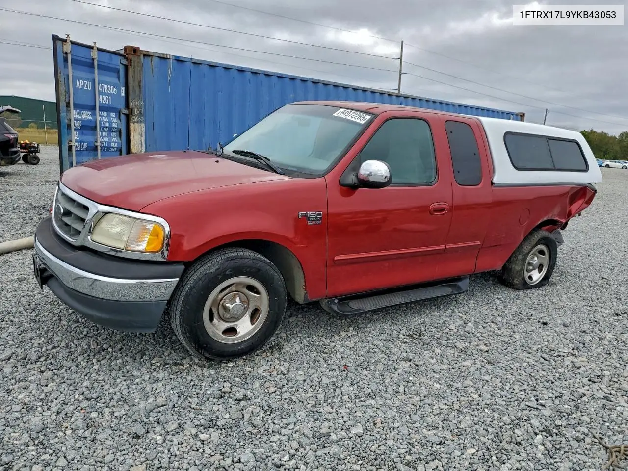 1FTRX17L9YKB43053 2000 Ford F150