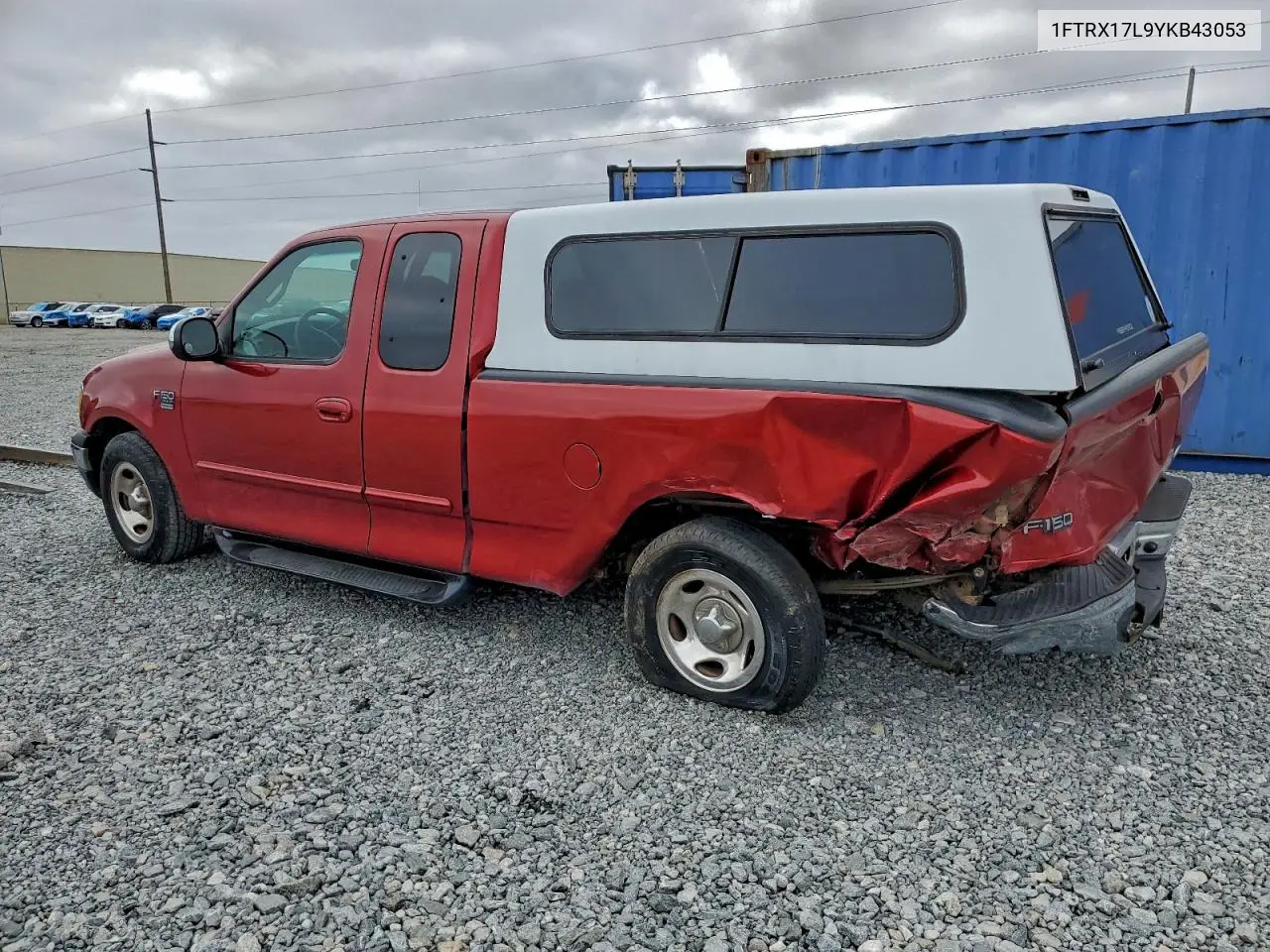 1FTRX17L9YKB43053 2000 Ford F150