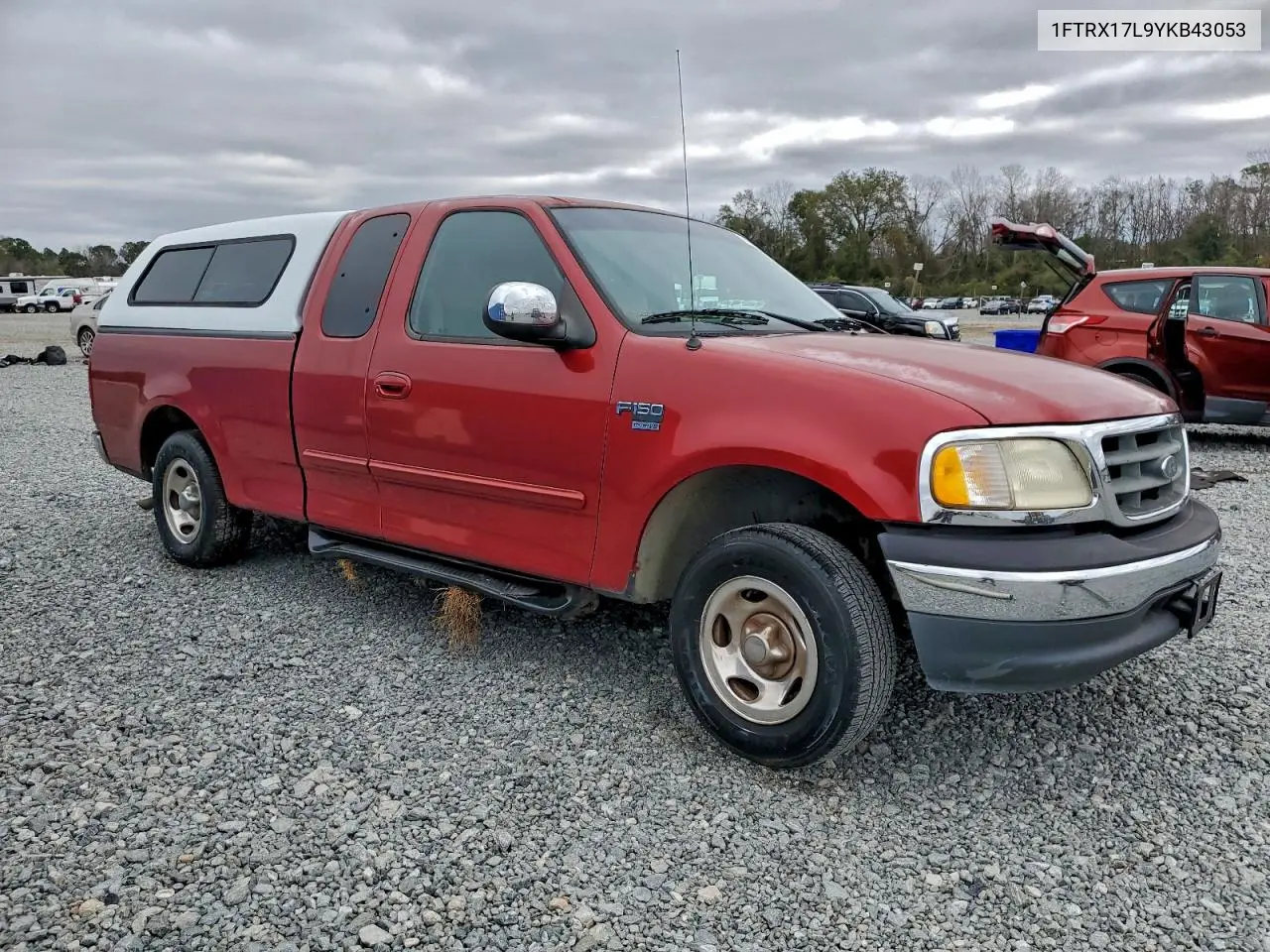 1FTRX17L9YKB43053 2000 Ford F150