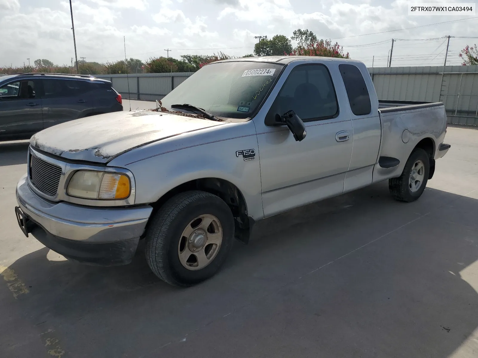 2001 Ford F150 VIN: 2FTRX07WX1CA03494 Lot: 65002274