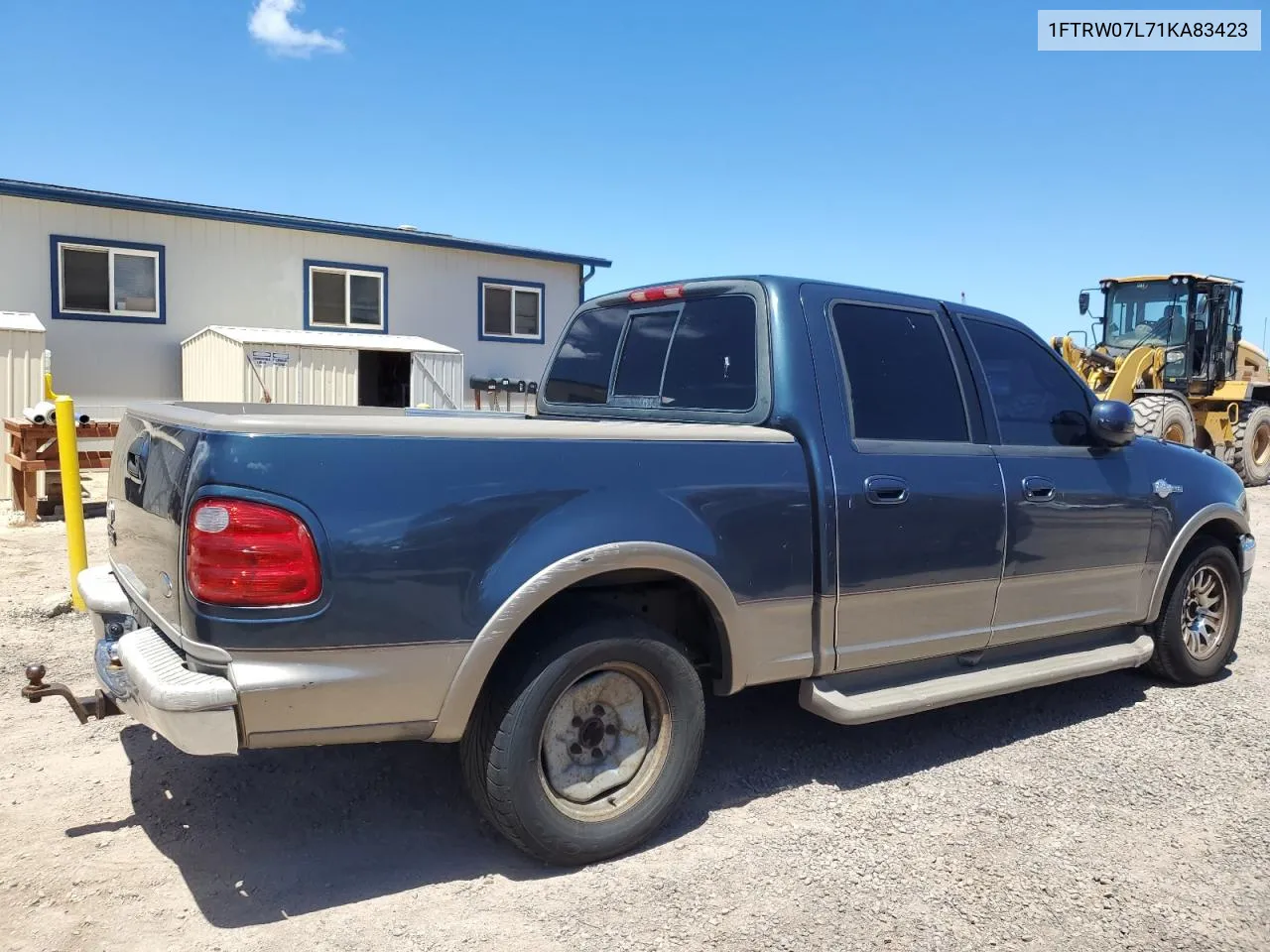 1FTRW07L71KA83423 2001 Ford F150 Supercrew