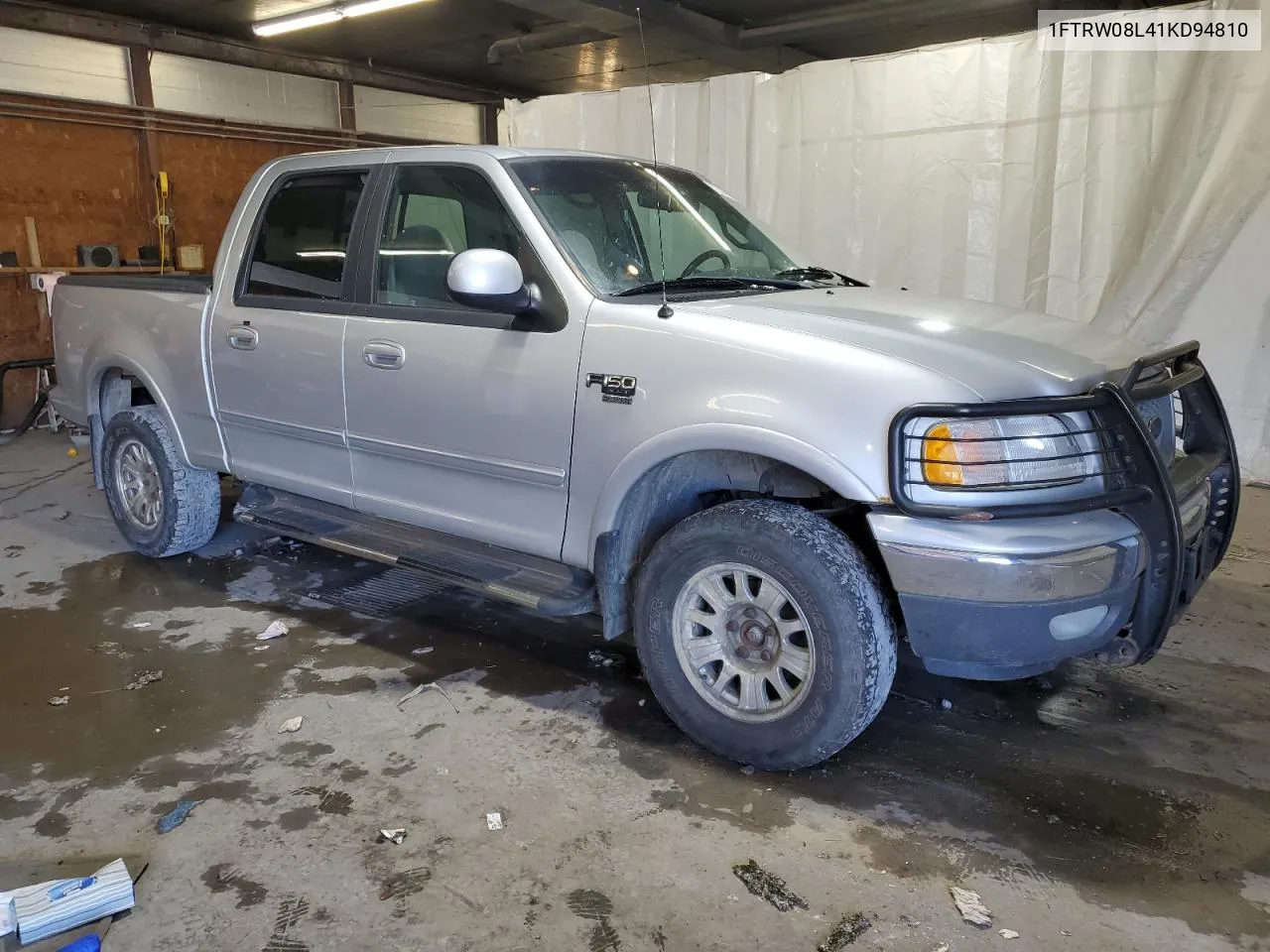 2001 Ford F150 Supercrew VIN: 1FTRW08L41KD94810 Lot: 72144184