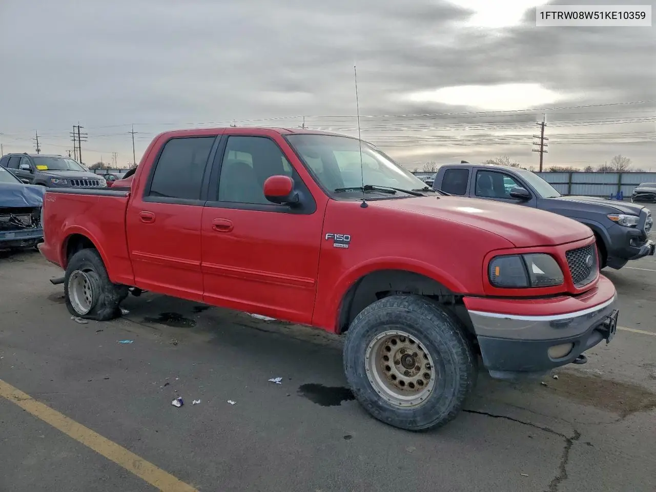 1FTRW08W51KE10359 2001 Ford F150 Supercrew