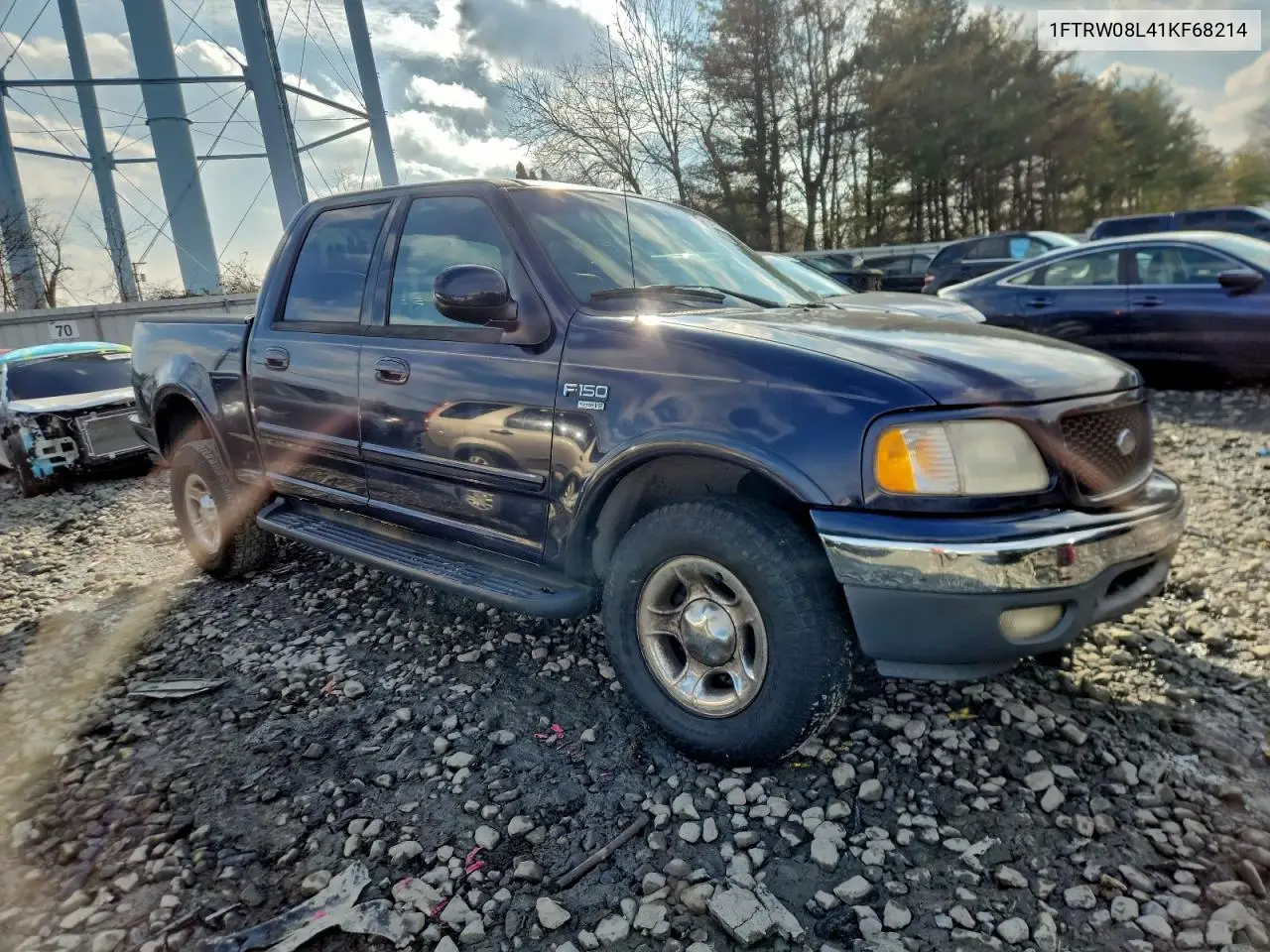 1FTRW08L41KF68214 2001 Ford F150 Supercrew