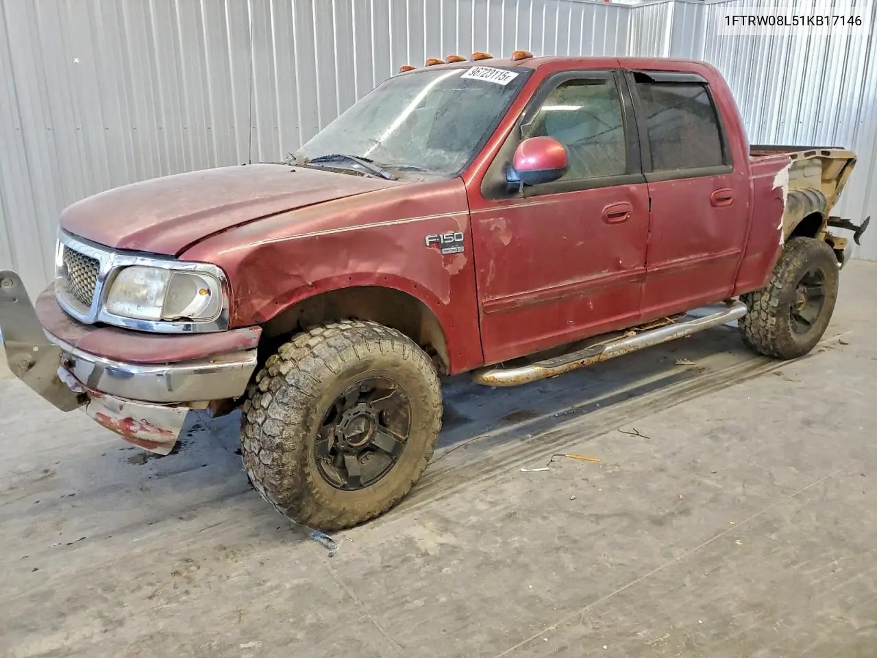 1FTRW08L51KB17146 2001 Ford F150 Supercrew