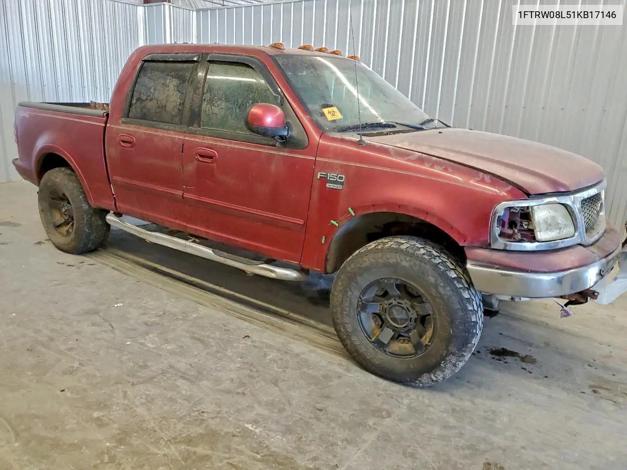 1FTRW08L51KB17146 2001 Ford F150 Supercrew