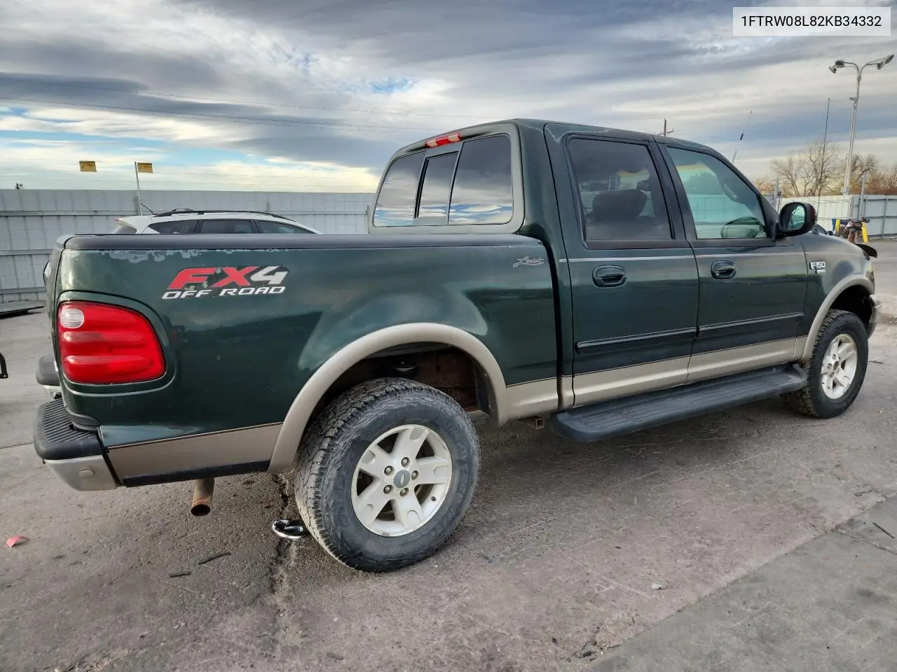 1FTRW08L82KB34332 2002 Ford F150 Supercrew