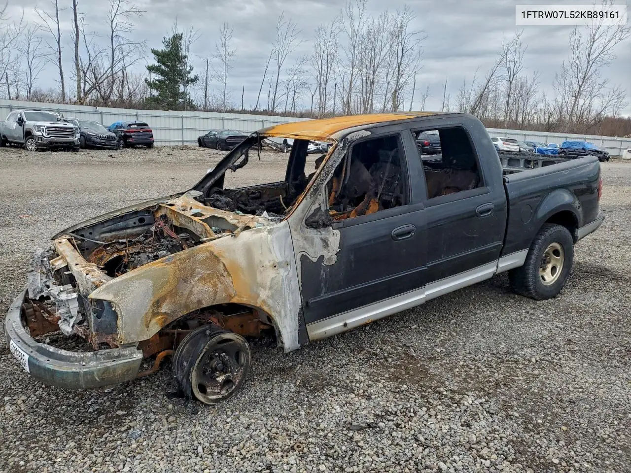 1FTRW07L52KB89161 2002 Ford F150 Supercrew