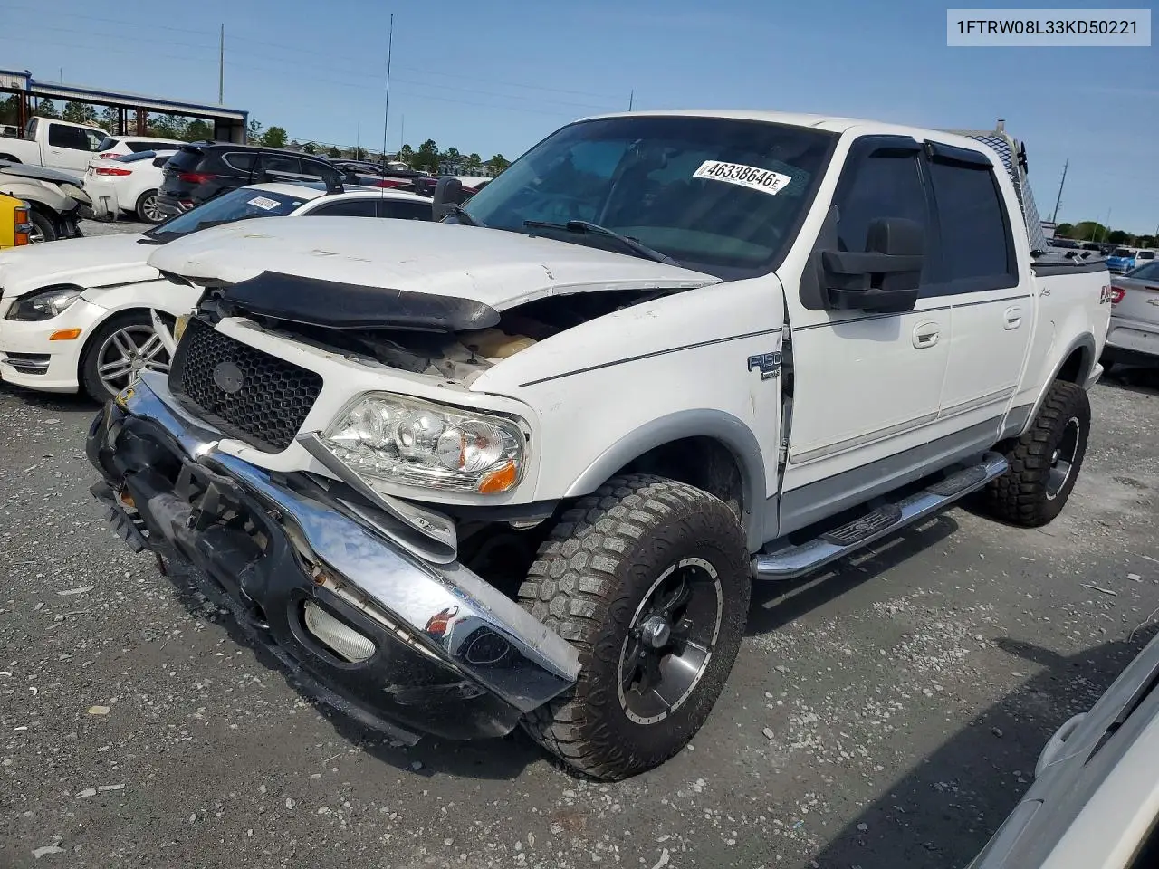 1FTRW08L33KD50221 2003 Ford F150 Supercrew
