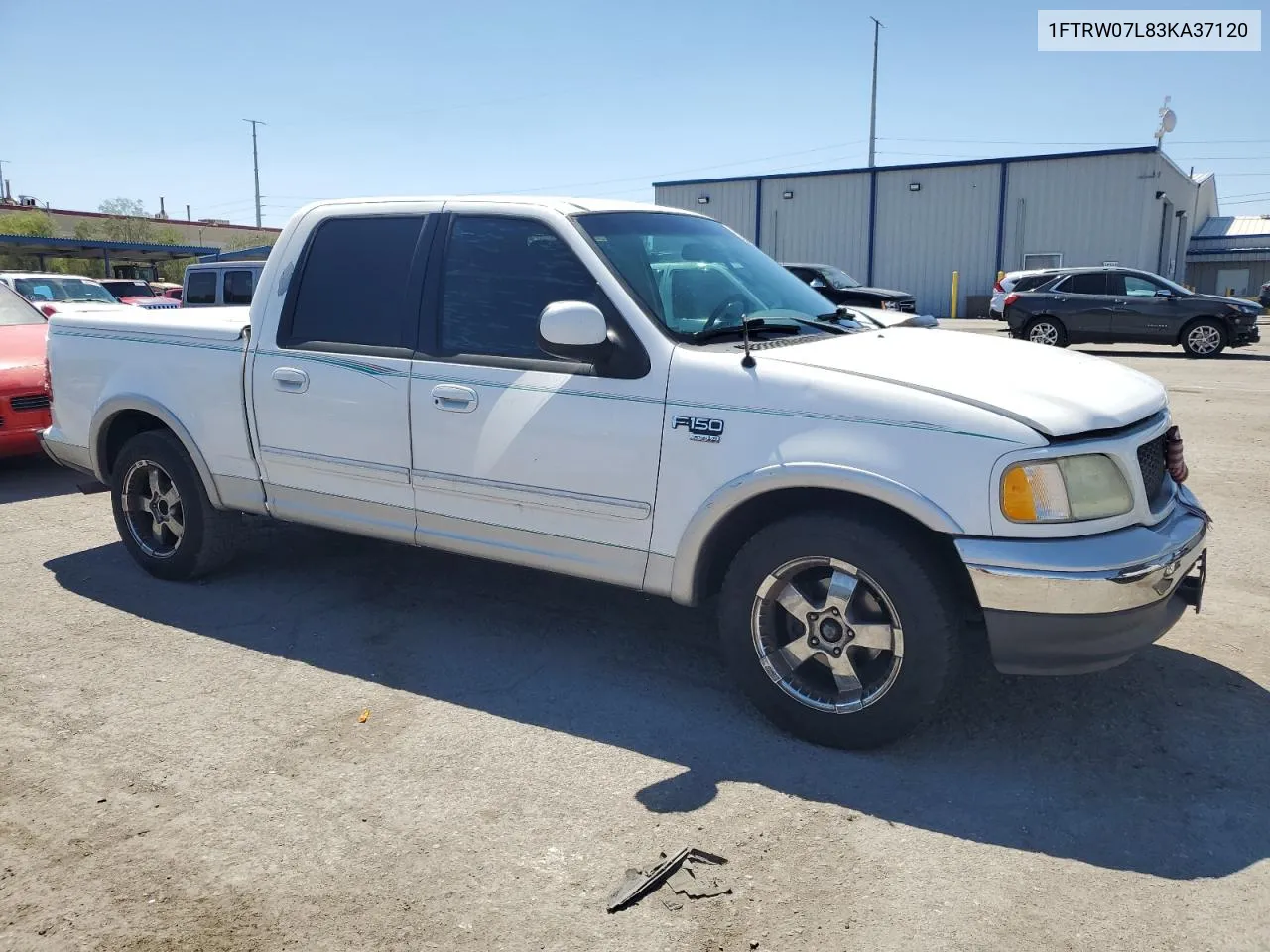 1FTRW07L83KA37120 2003 Ford F150 Supercrew