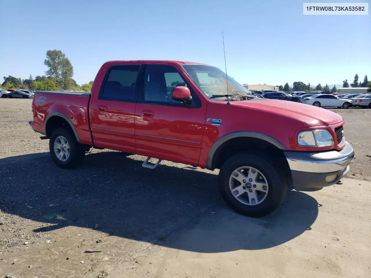 1FTRW08L73KA53582 2003 Ford F150 Supercrew