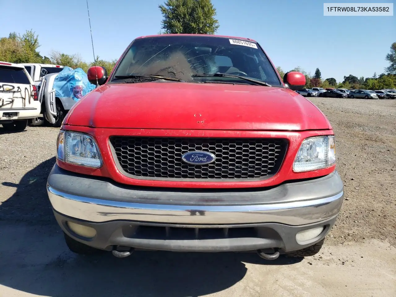 1FTRW08L73KA53582 2003 Ford F150 Supercrew