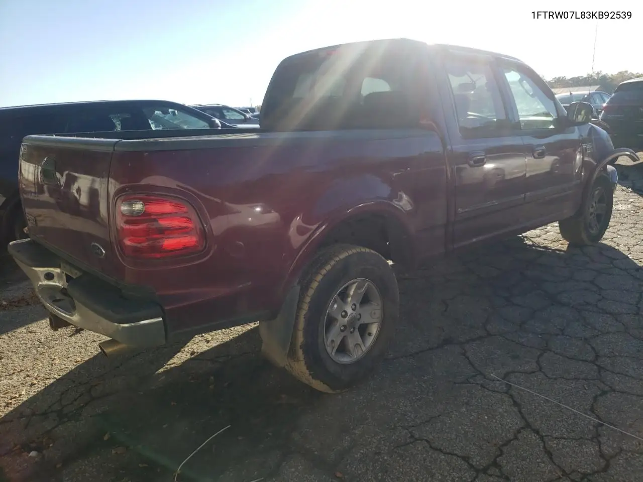 1FTRW07L83KB92539 2003 Ford F150 Supercrew