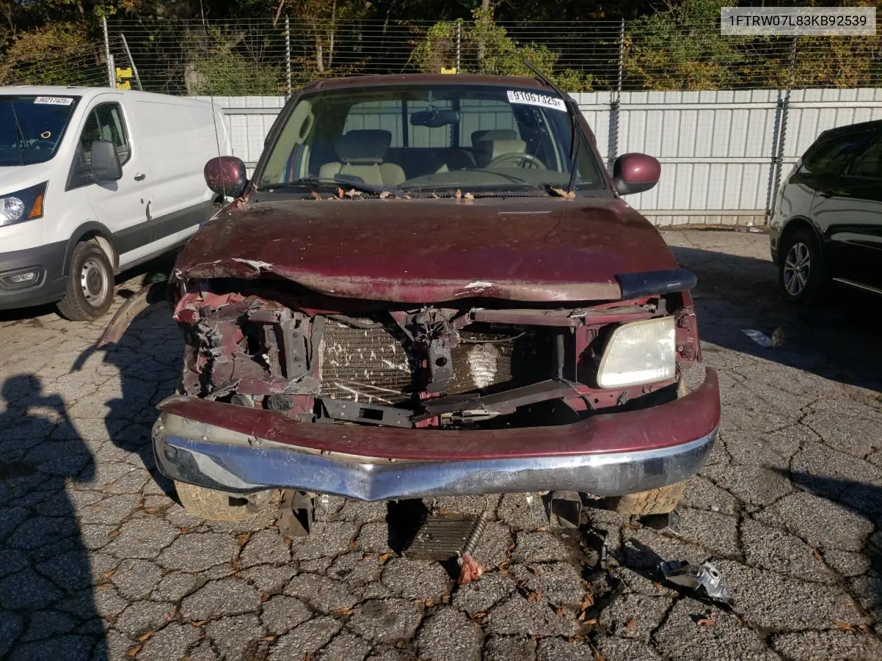 1FTRW07L83KB92539 2003 Ford F150 Supercrew
