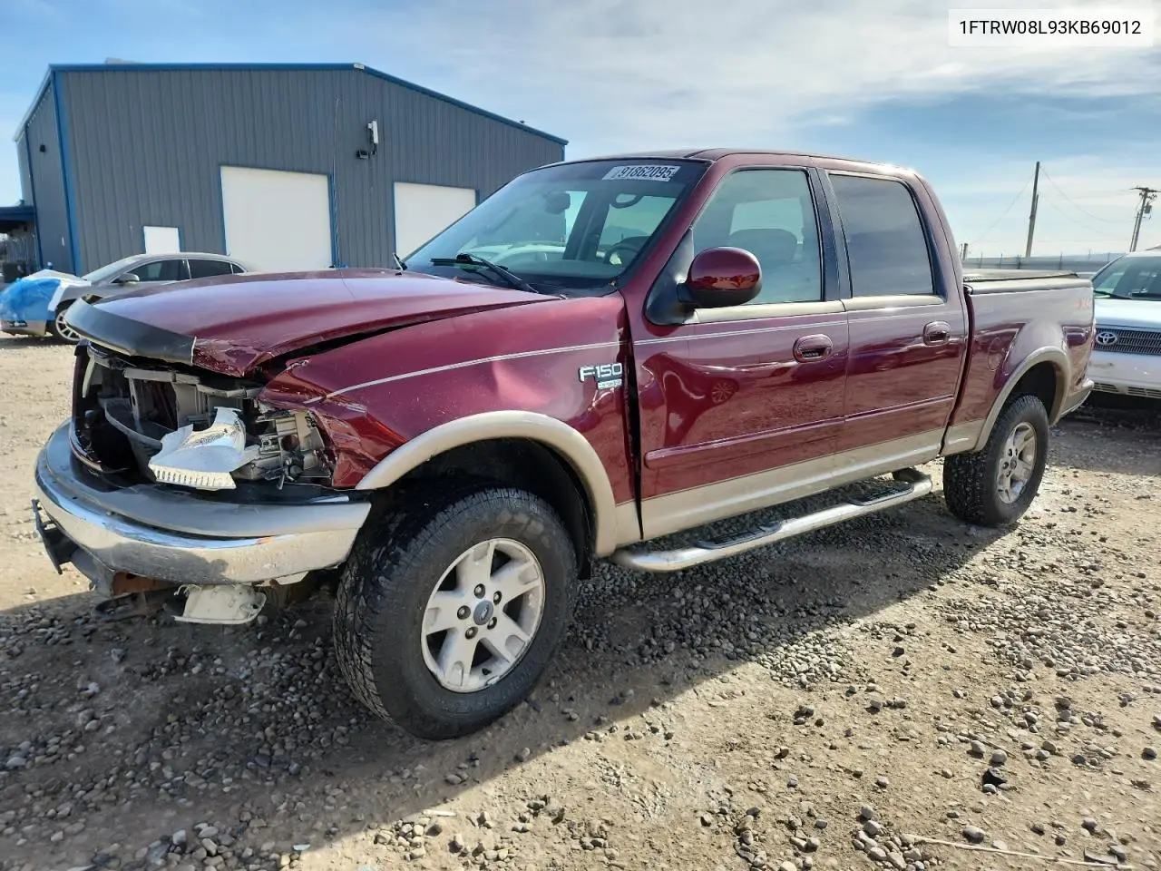 1FTRW08L93KB69012 2003 Ford F150 Supercrew