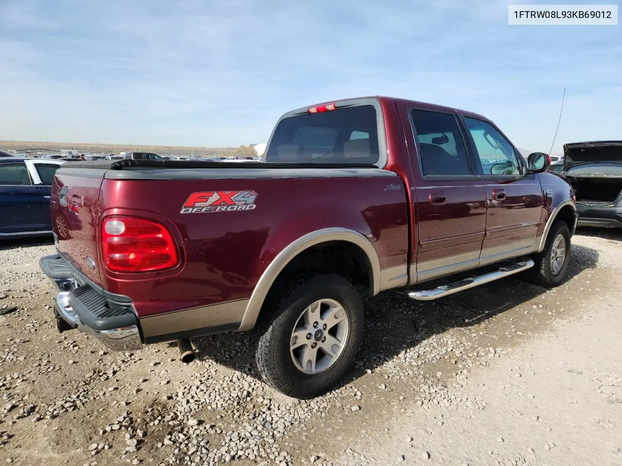 1FTRW08L93KB69012 2003 Ford F150 Supercrew