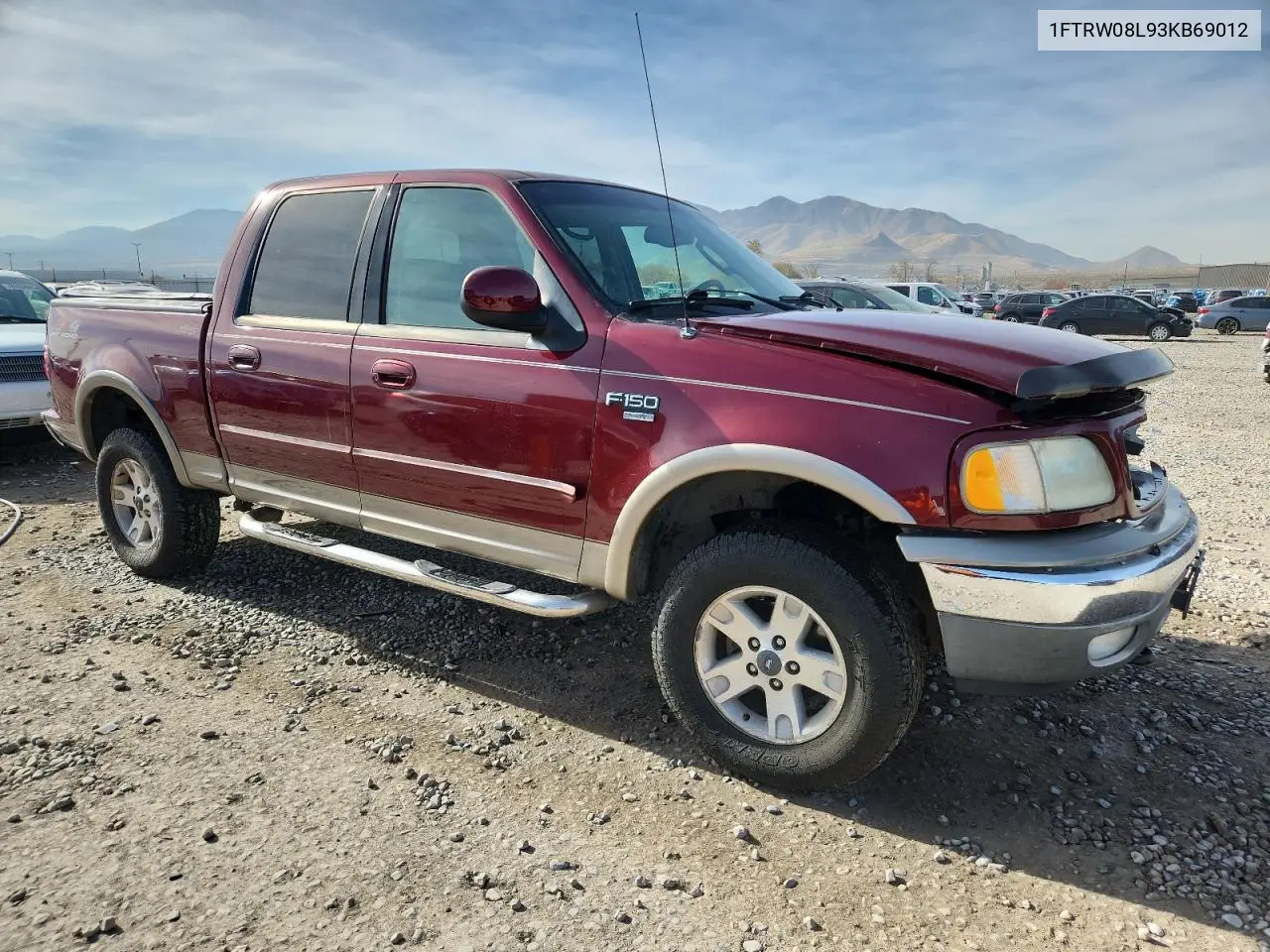 1FTRW08L93KB69012 2003 Ford F150 Supercrew