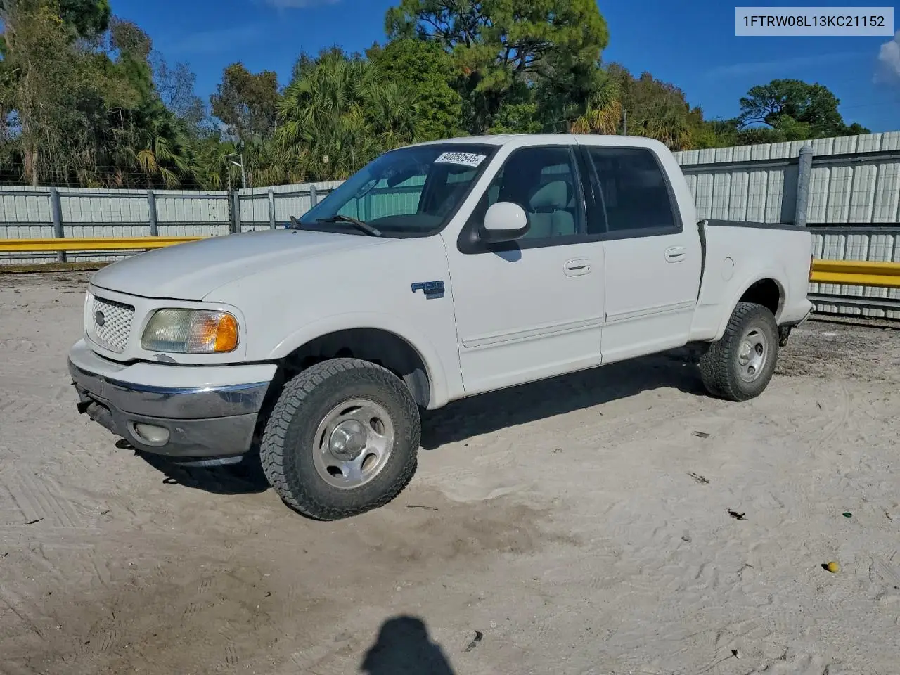 1FTRW08L13KC21152 2003 Ford F150 Supercrew