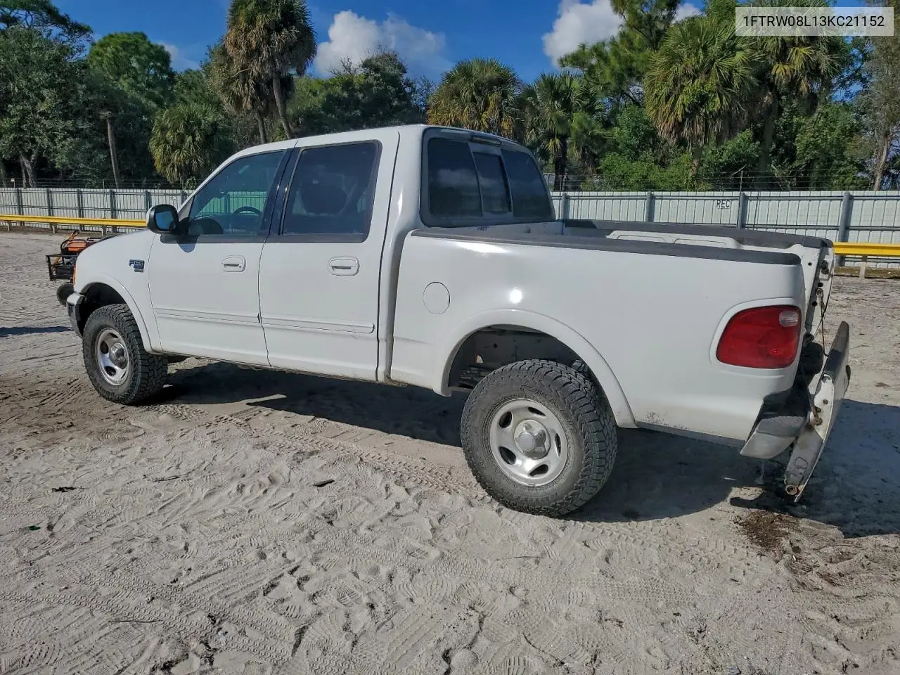 1FTRW08L13KC21152 2003 Ford F150 Supercrew