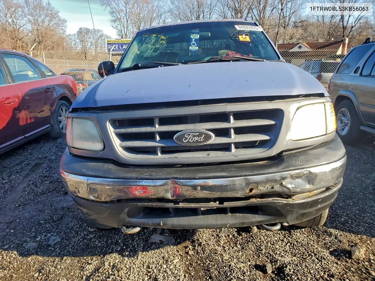 1FTRW08L53KB56063 2003 Ford F150 Supercrew