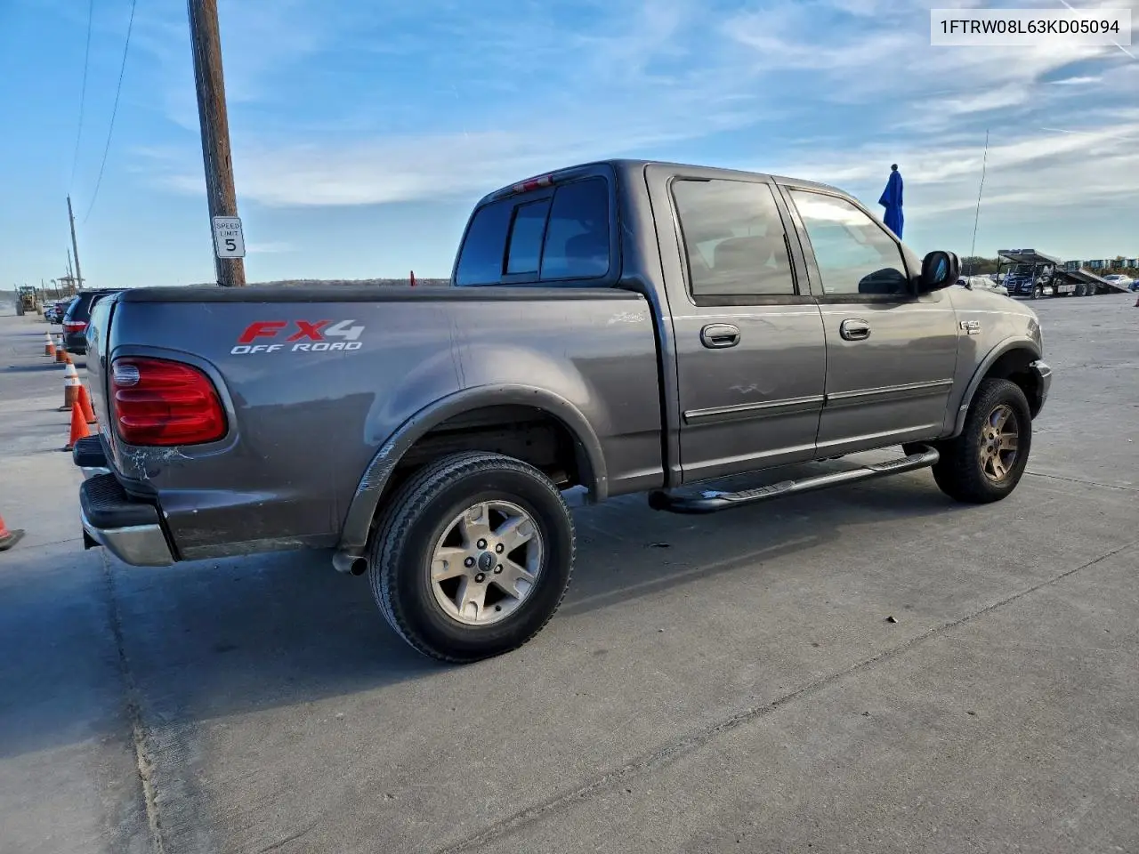 1FTRW08L63KD05094 2003 Ford F150 Supercrew