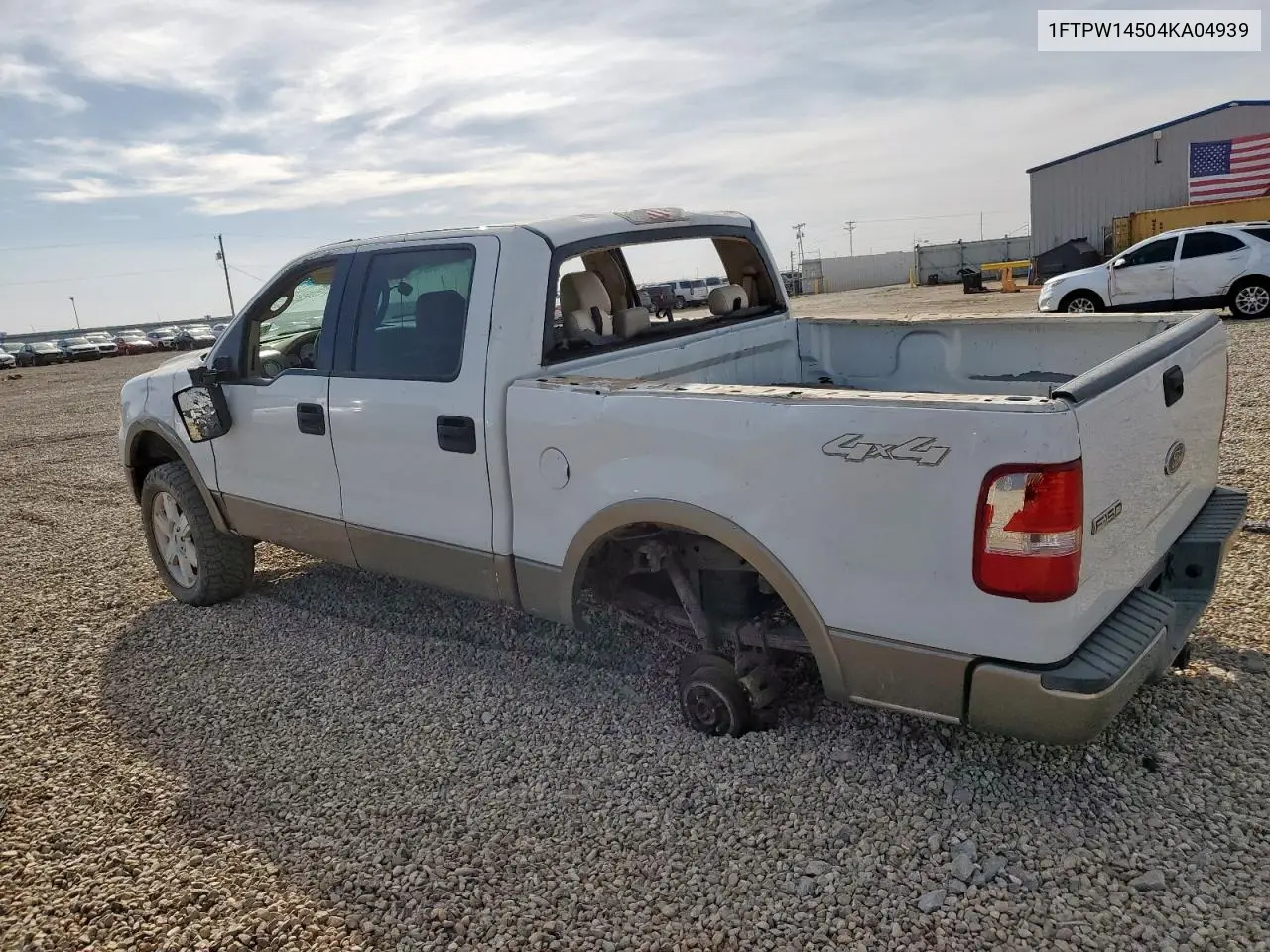 1FTPW14504KA04939 2004 Ford F150 Supercrew