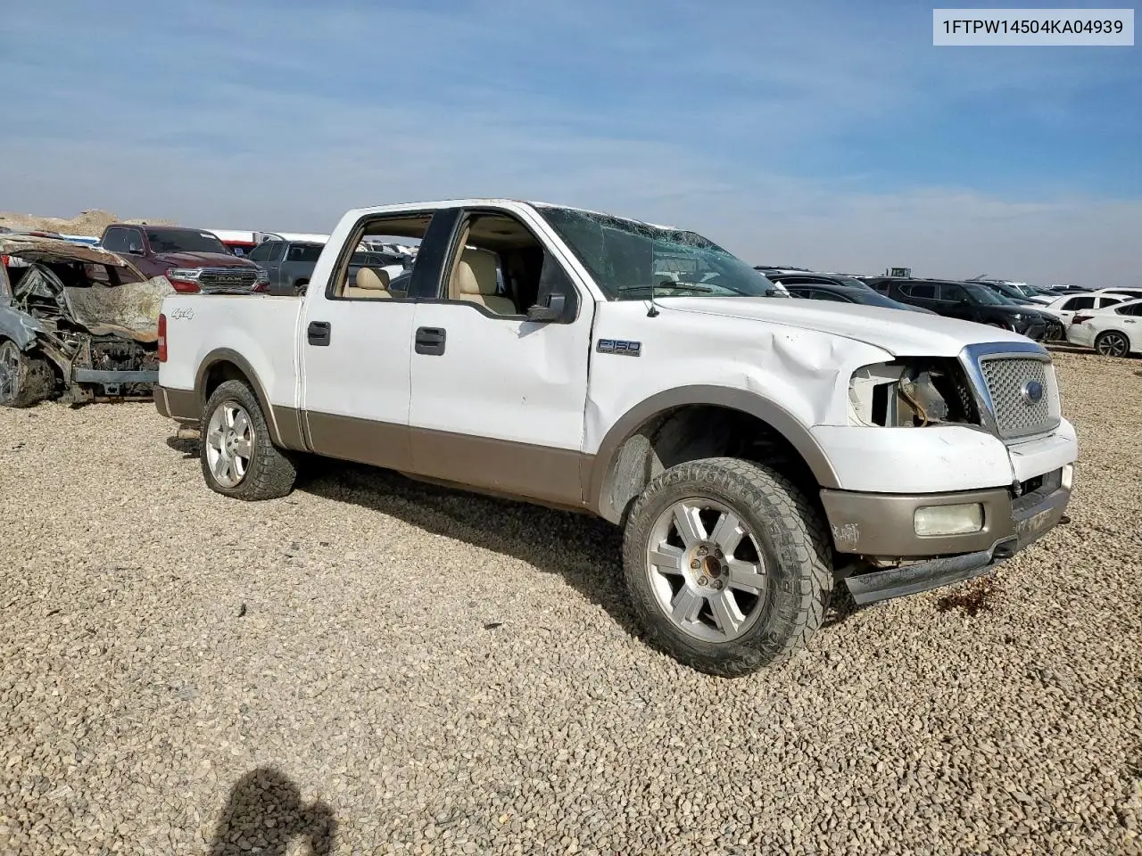 1FTPW14504KA04939 2004 Ford F150 Supercrew