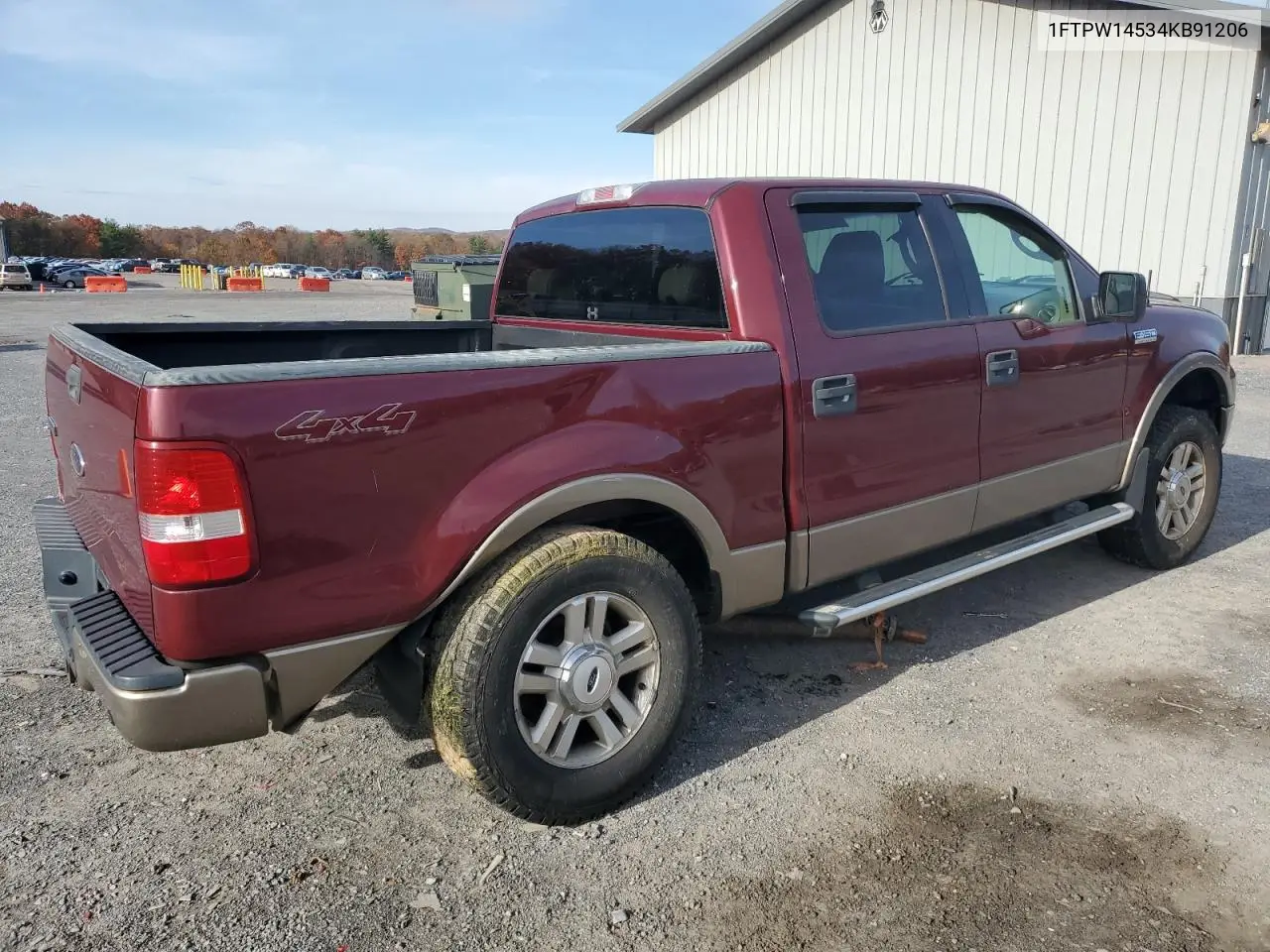 1FTPW14534KB91206 2004 Ford F150 Supercrew