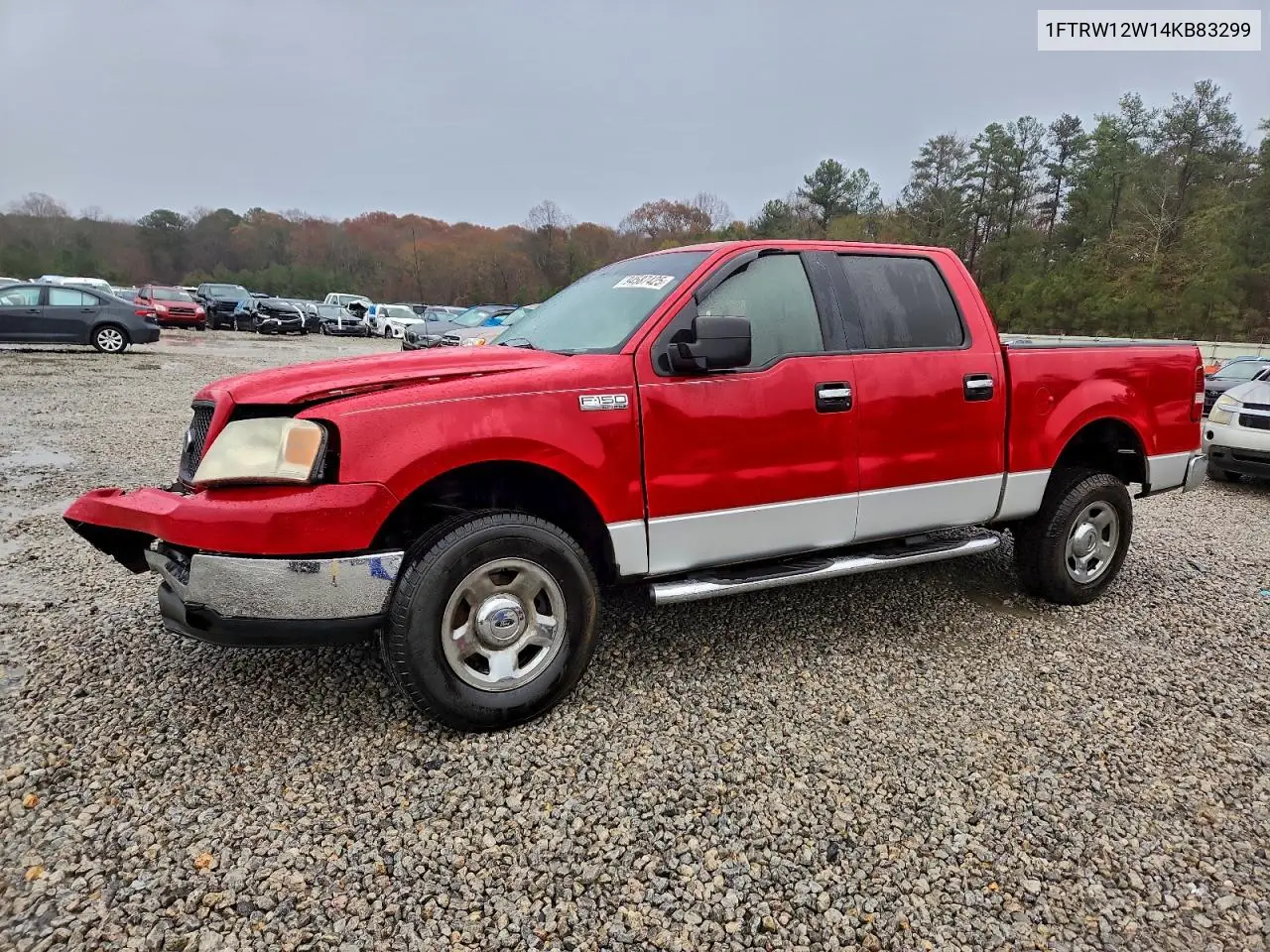1FTRW12W14KB83299 2004 Ford F150 Supercrew