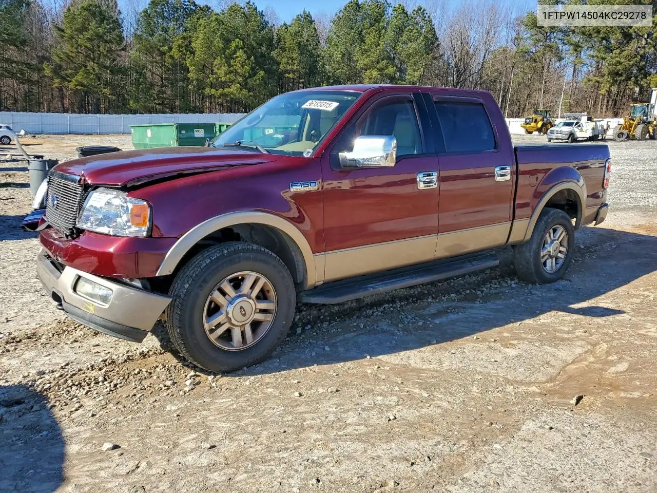 1FTPW14504KC29278 2004 Ford F150 Supercrew