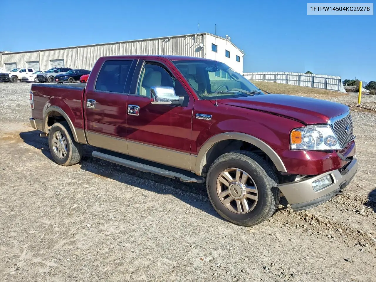 1FTPW14504KC29278 2004 Ford F150 Supercrew