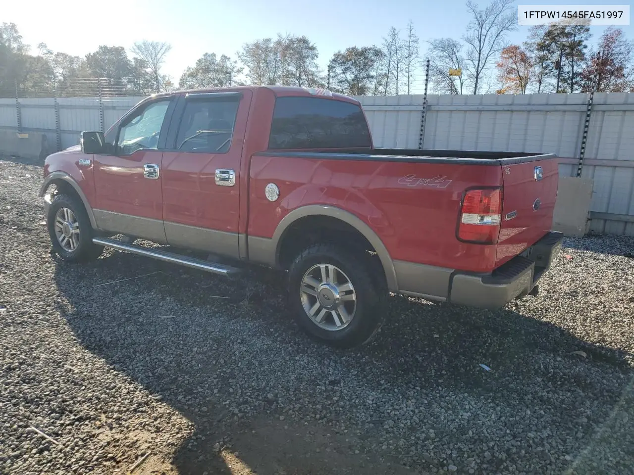 1FTPW14545FA51997 2005 Ford F150 Supercrew
