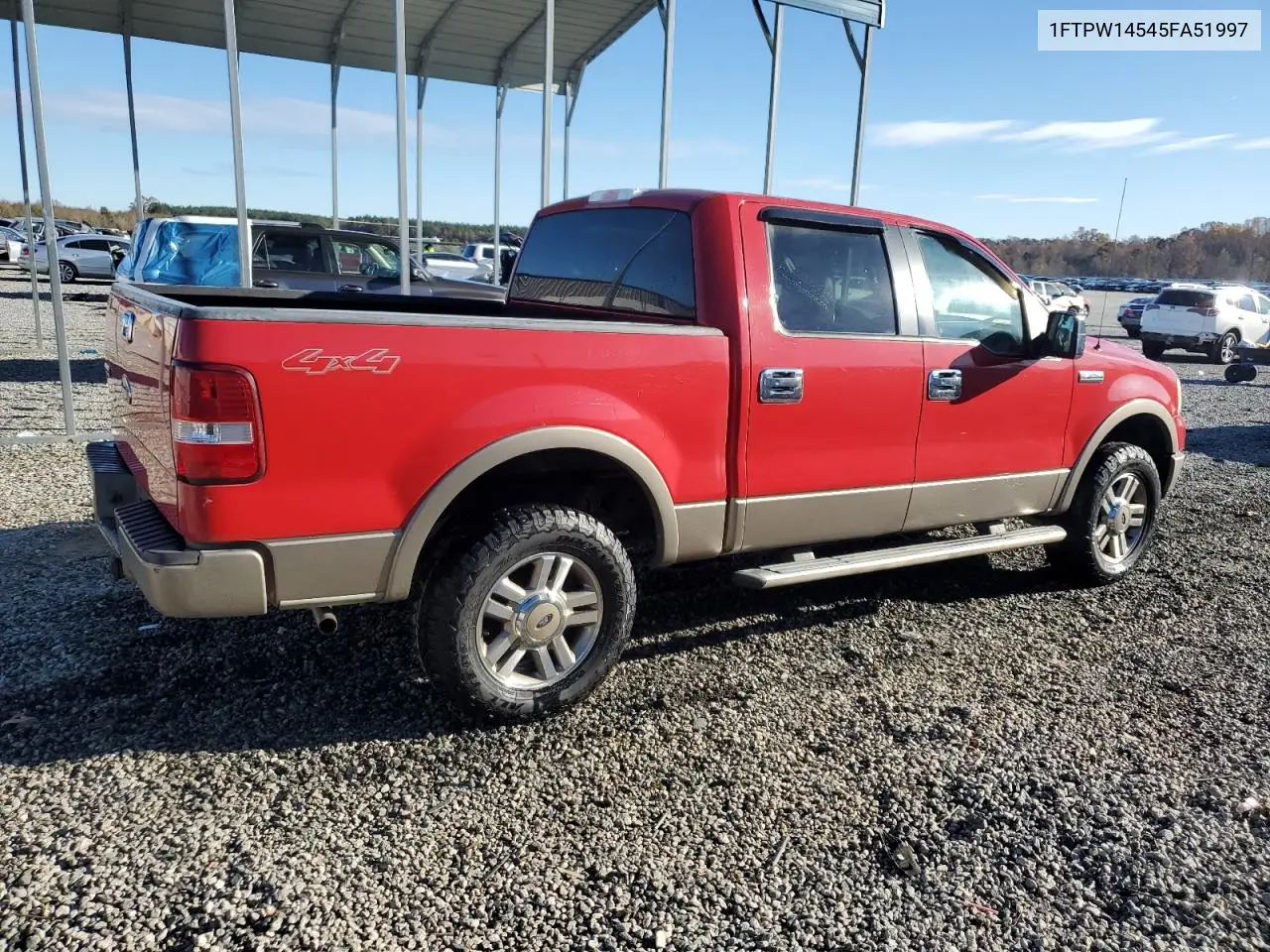 1FTPW14545FA51997 2005 Ford F150 Supercrew