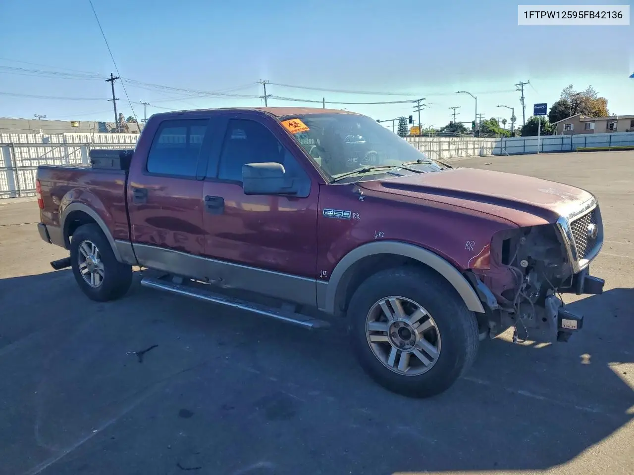 1FTPW12595FB42136 2005 Ford F150 Supercrew
