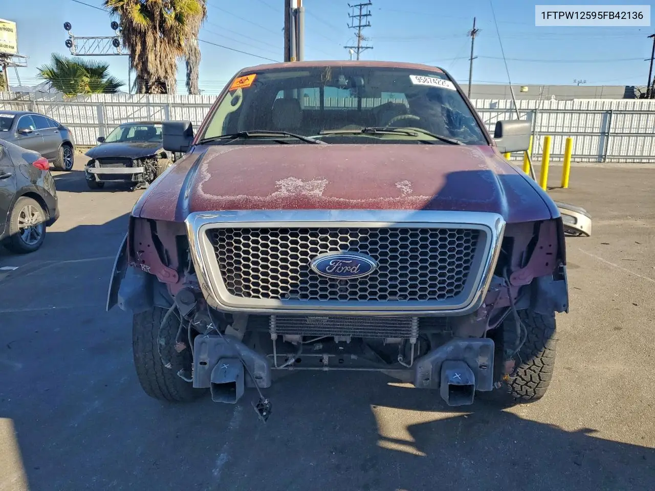 1FTPW12595FB42136 2005 Ford F150 Supercrew