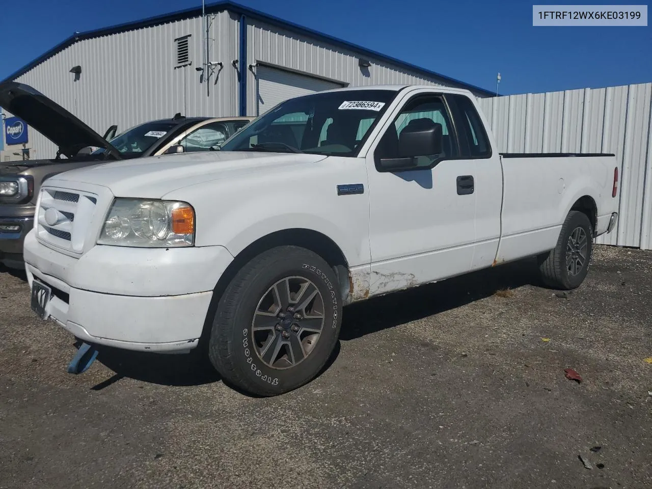 2006 Ford F150 VIN: 1FTRF12WX6KE03199 Lot: 72386594