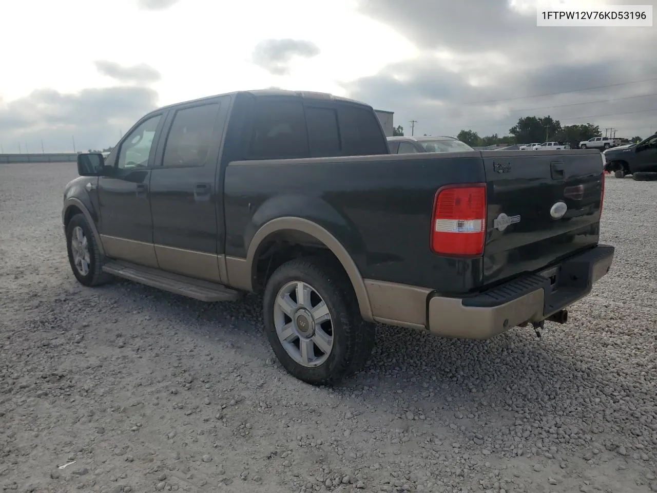 2006 Ford F150 Supercrew VIN: 1FTPW12V76KD53196 Lot: 72405484