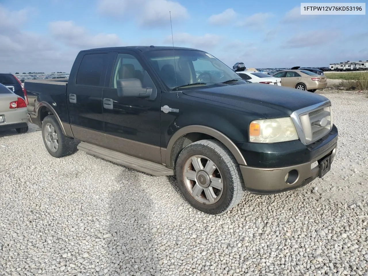 2006 Ford F150 Supercrew VIN: 1FTPW12V76KD53196 Lot: 72405484