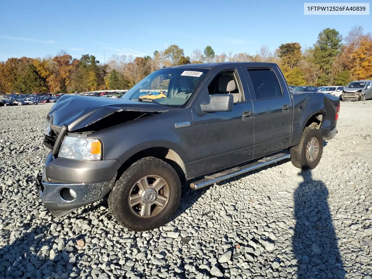 1FTPW12526FA40839 2006 Ford F150 Supercrew