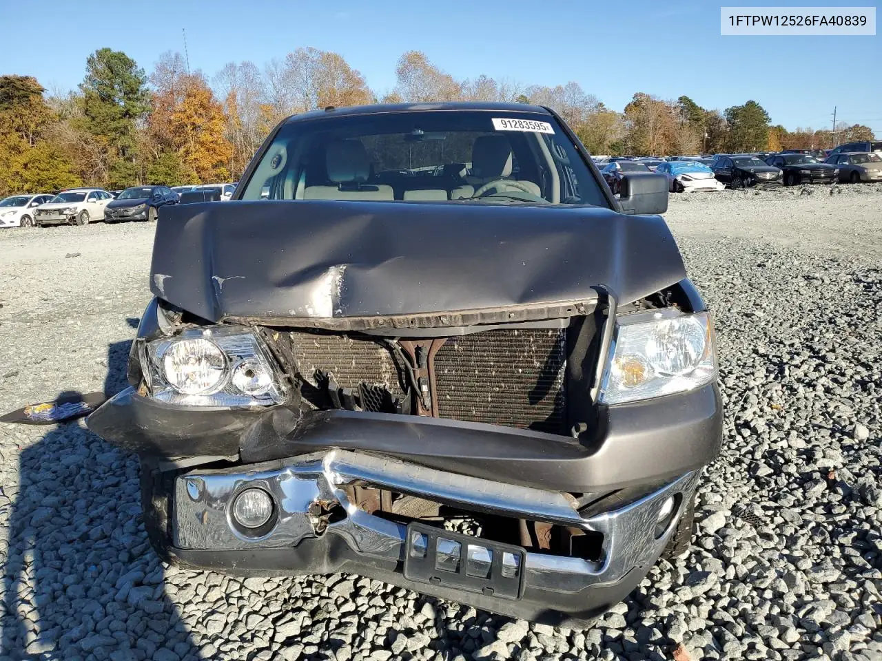 1FTPW12526FA40839 2006 Ford F150 Supercrew